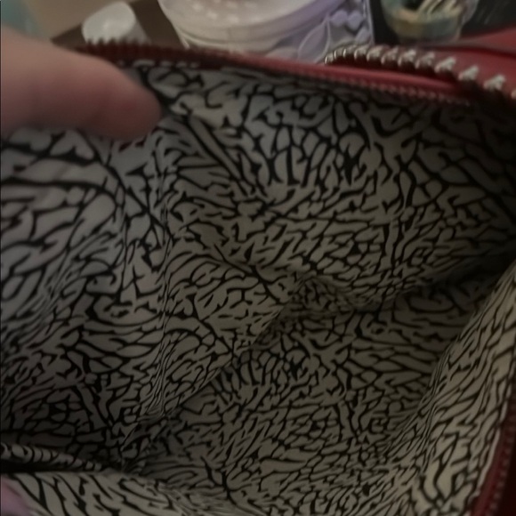 Red Studded Shoulder Bag - Picture 3 of 12